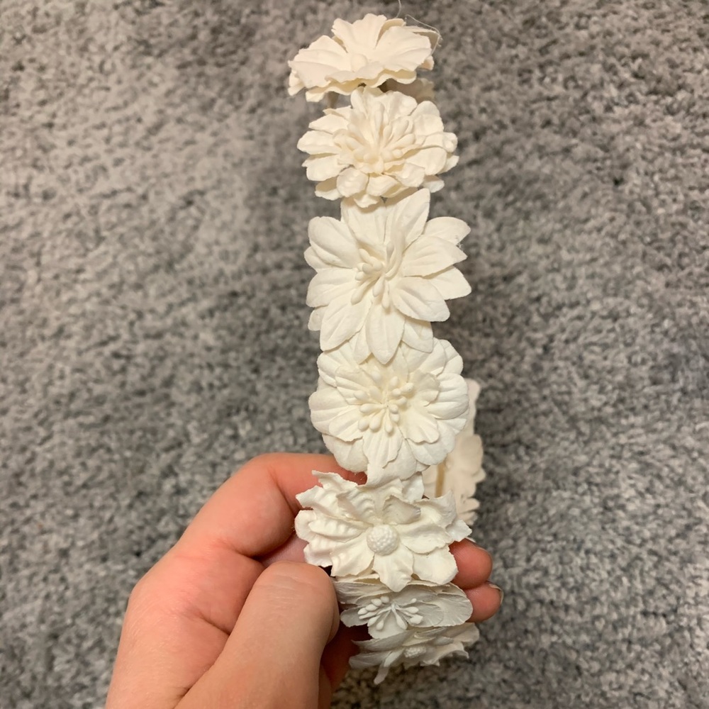 White floral crown